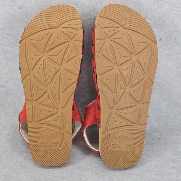 Rare New Kalso Earth‎ Shoes Womens Size 6 Serene Red Cherry Leather Sandals